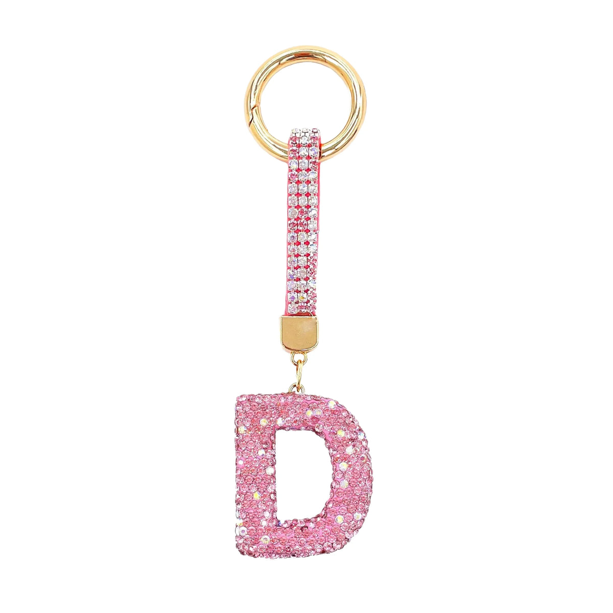 Sparkle Initial ¨C Bag Charm (Pink)