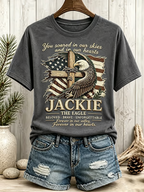 Retro In Loving Memory Of Jackie Rest In Peace Jackie Of Big Bear Valley A Legend. Forever In Our Hearts Print T-Shirt