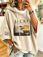 Women'S Eagle Print Hoodie