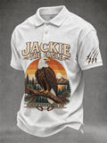 Men's Bald Eagle Jackie Print Polo Shirt