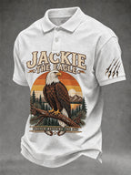 Men's Bald Eagle Jackie Print Polo Shirt