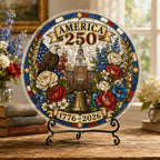 America 250 Acrylic Puzzle Hanging Ornament â€?1776â€?026 Patriotic Suncatcher Decor