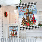 Jesus Is The Reason For The Season Religious Cross Christmas Flag
