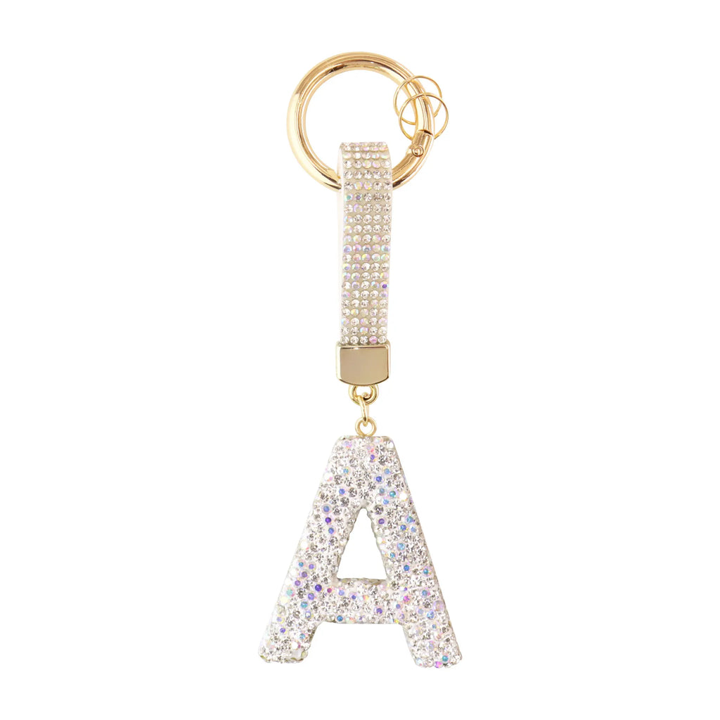 Sparkle Initial ¨C Bag Charm (Silver)