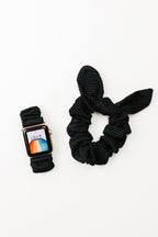 Hexagon Athletic Scrunchie in Black