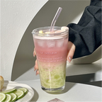Gradient Tumbler with Straw