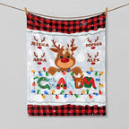 Personalized Reindeer Christian Blanket