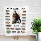 Personalized God Says I Am Christian Blanket