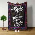 God Is With You Christian Blanket