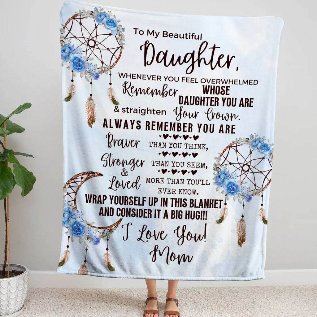 Dreamcatcher Blue Daughter Christian Blanket