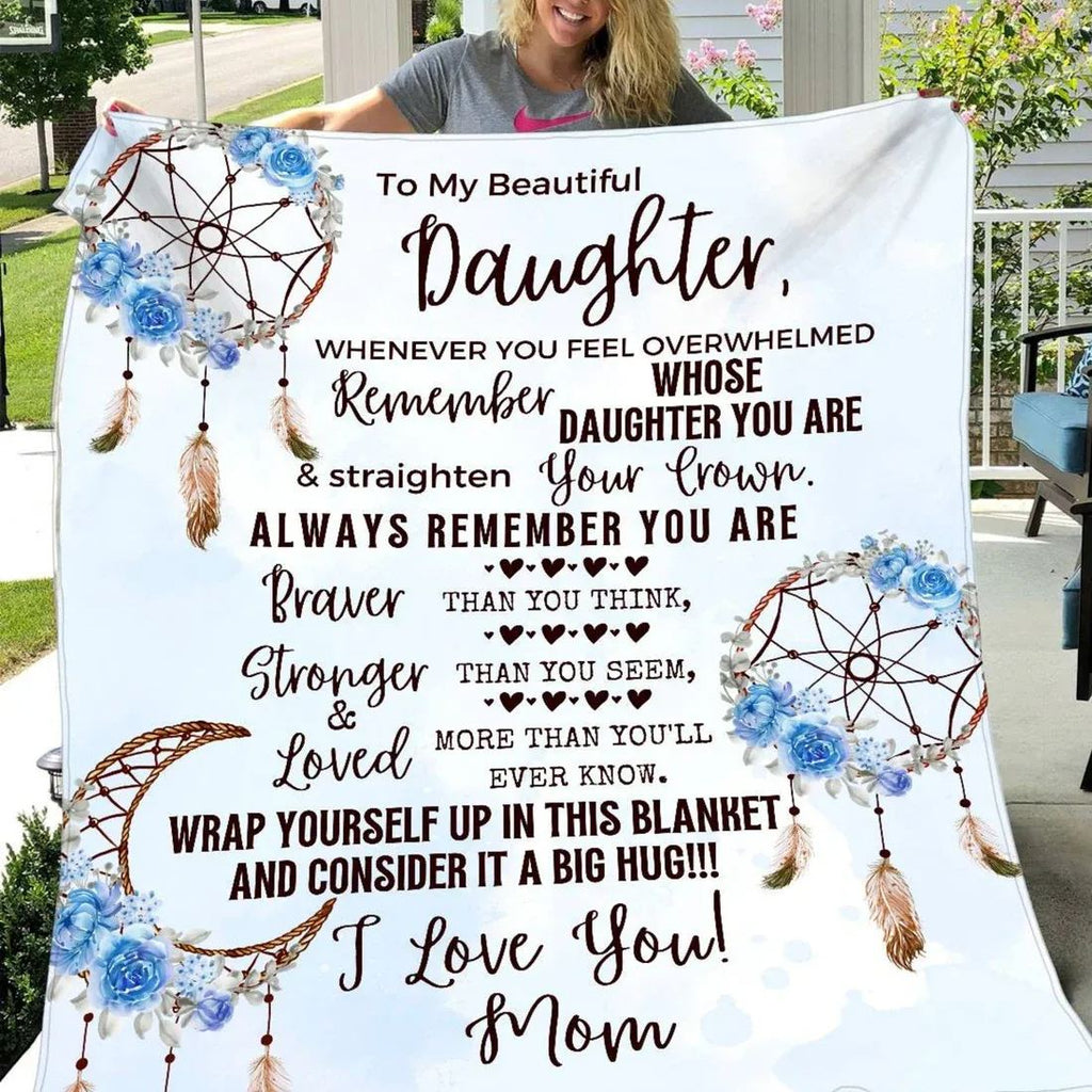 Dreamcatcher Blue Daughter Christian Blanket