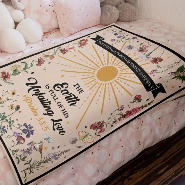 The Earth Is Full Of His Love Christian Blanket