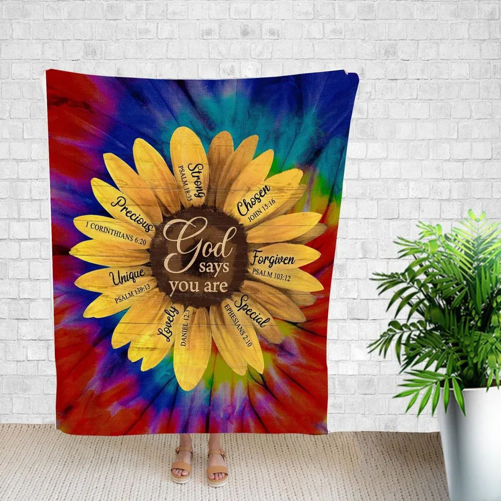 God Says You Are Christian Blanket