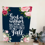 God Is Within Her Christian Blanket