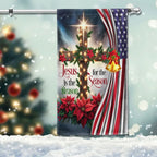 Jesus Is The Reason For The Season Christian Christmas Flag
