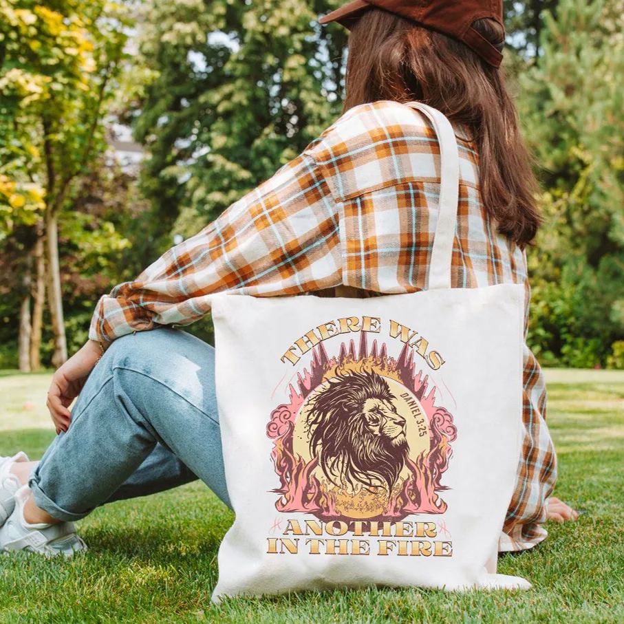 There Was Another In The Fire Christian Canvas Tote Bag