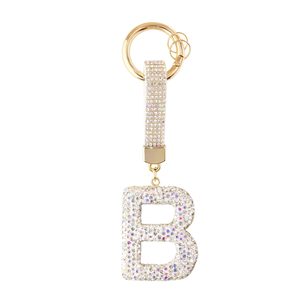 Sparkle Initial ¨C Bag Charm (Silver)