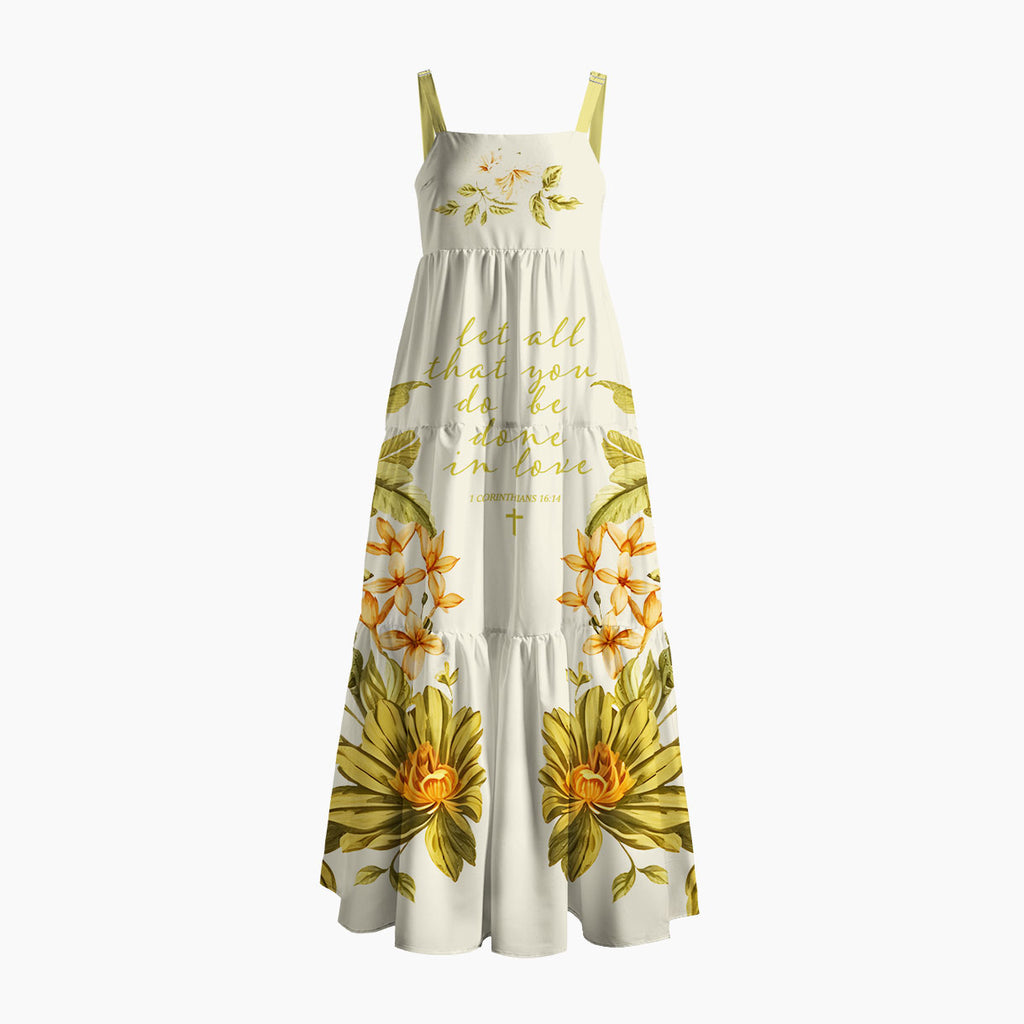 Let All That You Do Be Done In Love Christian Maxi Dress