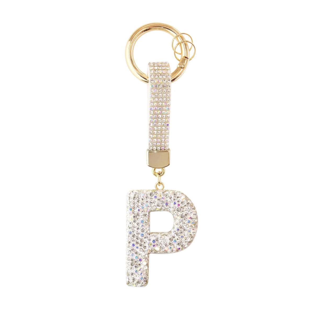 Sparkle Initial ¨C Bag Charm (Silver)