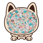 Morandi-Colored Lovely Dog Shaped Wooden Jigsaw Puzzle