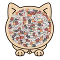 Morandi-Colored Lovely Cat Shaped Wooden Jigsaw Puzzle