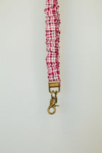 Maroon Checked Lanyard