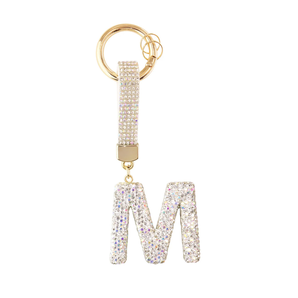 Sparkle Initial ¨C Bag Charm (Silver)