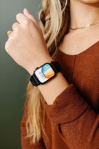 Onyx Luxe Scrunchie Band Compatible with Apple Watch