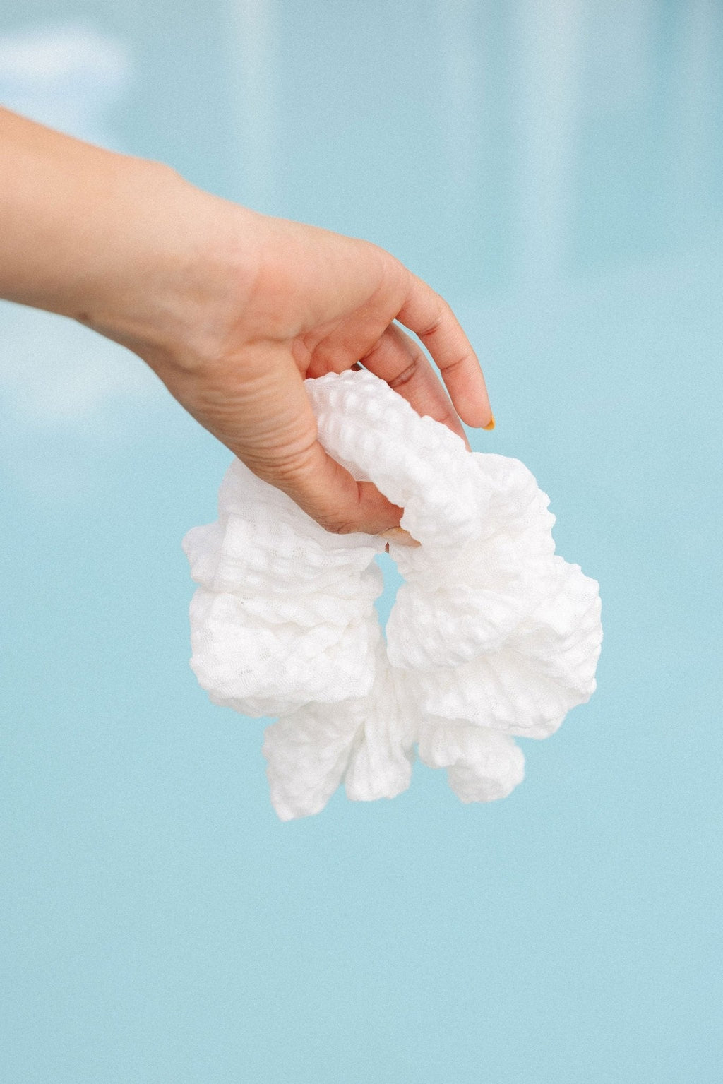 Pure White Jumbo Scrunchie