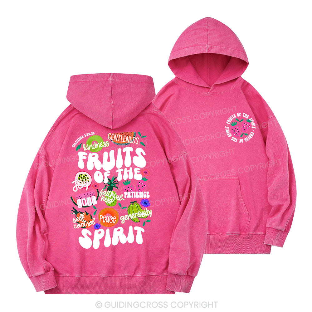 Fruit Of The Spirit Christian Washed Hoodie
