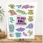 Christian Bible Verse Affirmations Throw Blanket