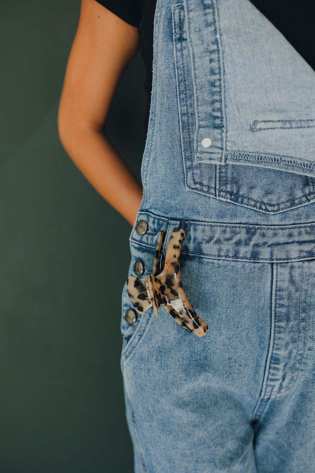 Skinny Tan Tortoise Claw Clip