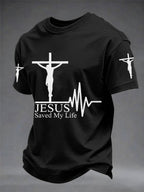 Men's Jesus Saved My Life Print Tee