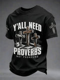 Men's Christian Cross Print Tee