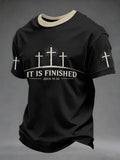 Men's Christian Cross It Is Finished Print Tee