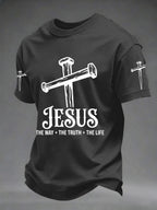 Men's Christian Cross Print Tee