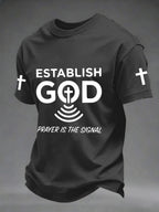 Men's Prayer Is The Signal Print Tee