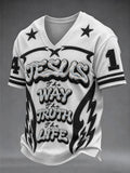 Men's The Way The Truth The Life Christian Mesh Jersey