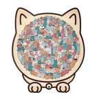 Morandi-Colored Cat/Dog Shaped Wooden Jigsaw Puzzle