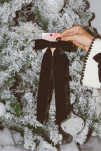 Velvet Long Bow Barrette
