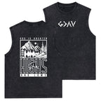 God Is Greater Christian Washed Tank Top