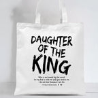 Daughter Of The King Christian Canvas Tote Bag