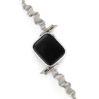 Sleek Wavy Metal Watch Band for Apple Watch