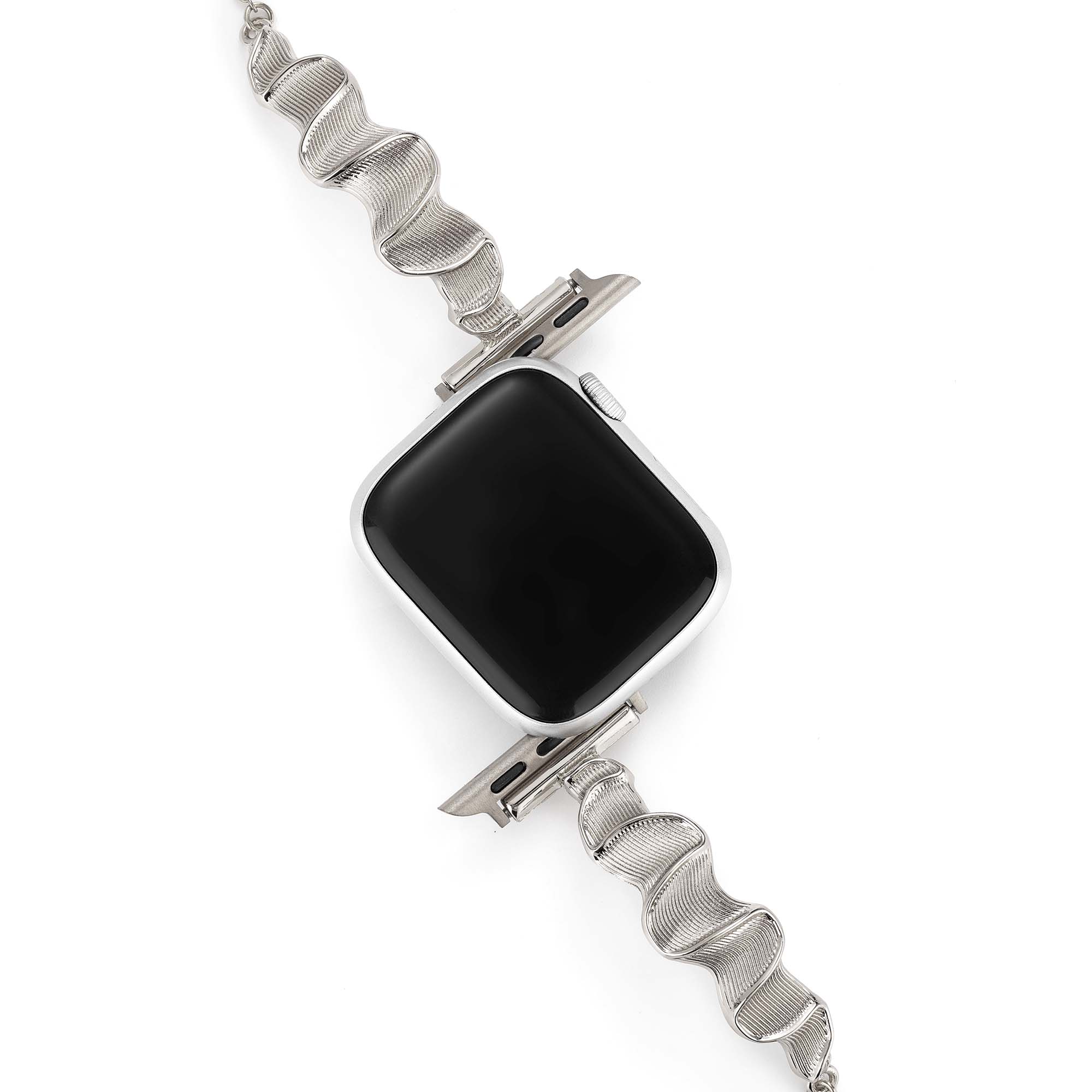 Sleek Wavy Metal Watch Band for Apple Watch